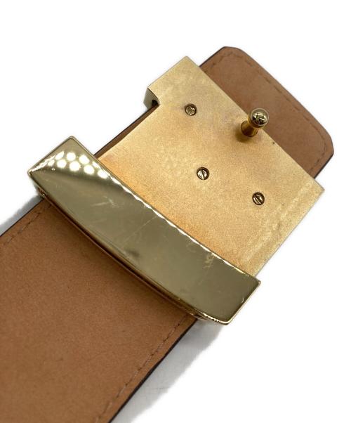 LOUIS VUITTON（ルイ ヴィトン）LOUIS VUITTON (ルイ ヴィトン) サンチュール・LV イニシャル ベルト ブラウン サイズ:90㎝（W36）の古着・服飾アイテム