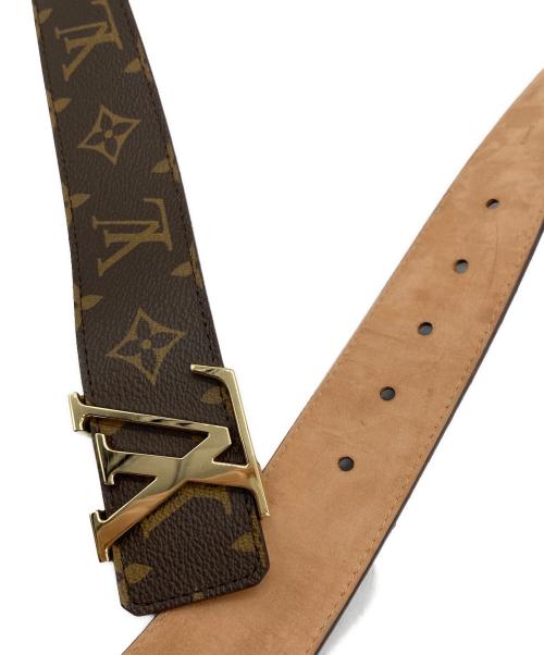 LOUIS VUITTON（ルイ ヴィトン）LOUIS VUITTON (ルイ ヴィトン) サンチュール・LV イニシャル ベルト ブラウン サイズ:90㎝（W36）の古着・服飾アイテム