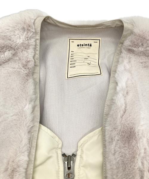 etsinta（エシンタ）etsinta (エシンタ) ファー切替ジャケット ベージュ サイズ:FREEの古着・服飾アイテム