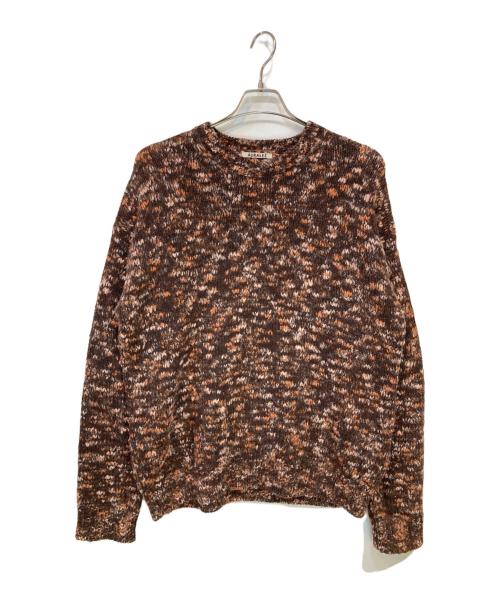 AURALEE（オーラリー）AURALEE (オーラリー) WOOL MIX COLOR SLUB YARN KNIT P/O/ウールミックスカラースラブヤーンニットP/O ブラウン サイズ:4の古着・服飾アイテム