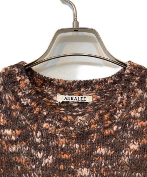 AURALEE（オーラリー）AURALEE (オーラリー) WOOL MIX COLOR SLUB YARN KNIT P/O/ウールミックスカラースラブヤーンニットP/O ブラウン サイズ:4の古着・服飾アイテム