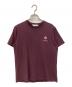 beautiful people（ビューティフルピープル）の古着「suvin pima jersey flower emb T-shirt」｜ボルドー