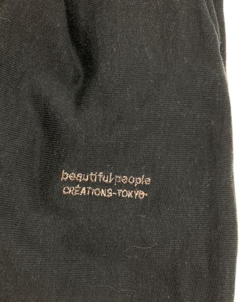 beautiful people（ビューティフルピープル）beautiful people (ビューティフルピープル) suvin compact sweat wide straight pants ブラック サイズ:34の古着・服飾アイテム