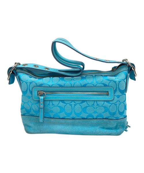 COACH（コーチ）COACH (コーチ) シグネチャー ワンショルダーバッグ ブルー サイズ:なしの古着・服飾アイテム