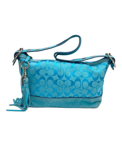 COACH（コーチ）COACH (コーチ) シグネチャー ワンショルダーバッグ ブルー サイズ:なしの古着・服飾アイテム