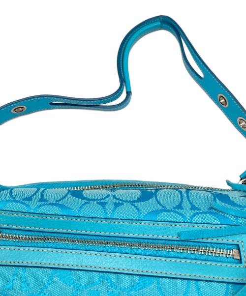 COACH（コーチ）COACH (コーチ) シグネチャー ワンショルダーバッグ ブルー サイズ:なしの古着・服飾アイテム