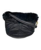 COACHコーチ）の古着「ソーホースキーウィズラビット ワンショルダーバッグ」｜ブラック