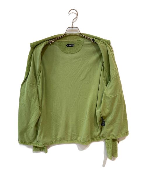 TOM FORD（トムフォード）TOM FORD (トムフォード) パイル地ジップアップジャケット ベージュ サイズ:SIZE 48の古着・服飾アイテム