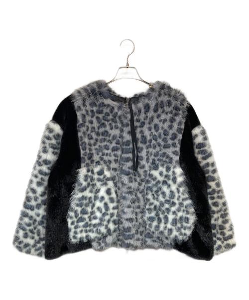 etsinta（エシンタ）etsinta (エシンタ) ブロッキングファーZIPコート グレー サイズ:FREEの古着・服飾アイテム