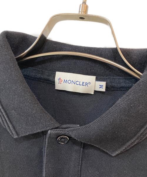 MONCLER（モンクレール）MONCLER (モンクレール) ロゴ 刺繍 S/S ポロシャツ ブラック サイズ:Mの古着・服飾アイテム