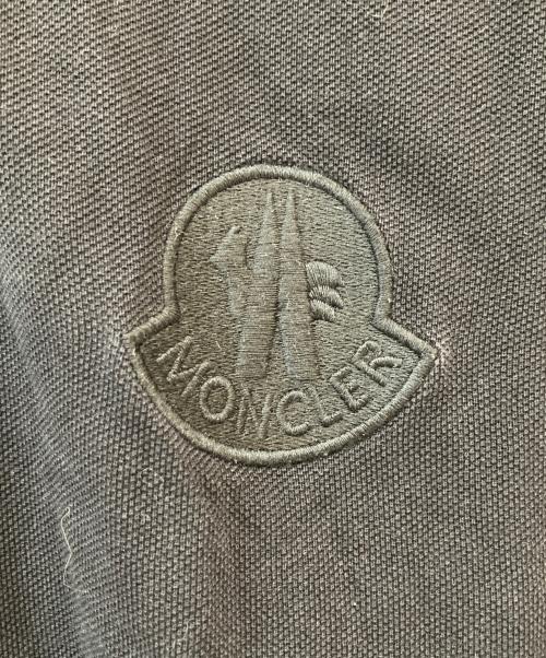 MONCLER（モンクレール）MONCLER (モンクレール) ロゴ 刺繍 S/S ポロシャツ ブラック サイズ:Mの古着・服飾アイテム