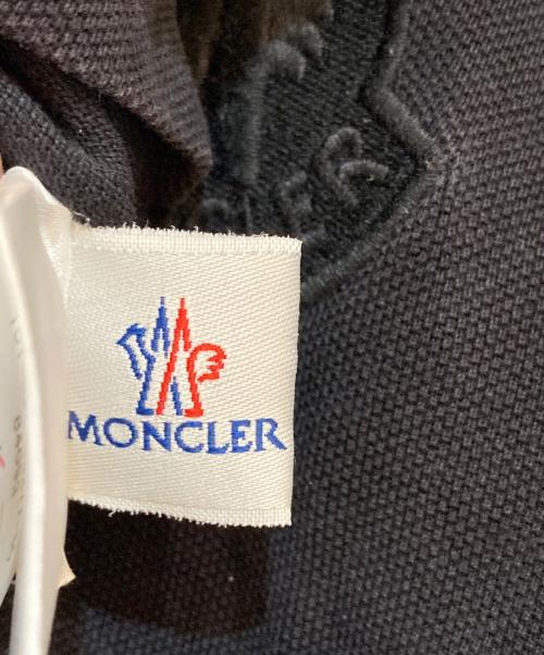 MONCLER（モンクレール）MONCLER (モンクレール) ロゴ 刺繍 S/S ポロシャツ ブラック サイズ:Mの古着・服飾アイテム