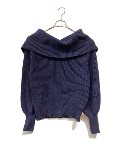 Noble（ノーブル）Noble (ノーブル) 片畦ケープカラープルオーバー ネイビー サイズ:FREEの古着・服飾アイテム