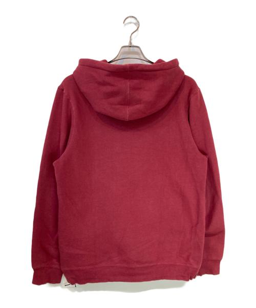 stussy（ステューシー）stussy (ステューシー) Floral embroidered logo hoodie/ 花柄刺繍ロゴパーカー レッド サイズ:Sの古着・服飾アイテム