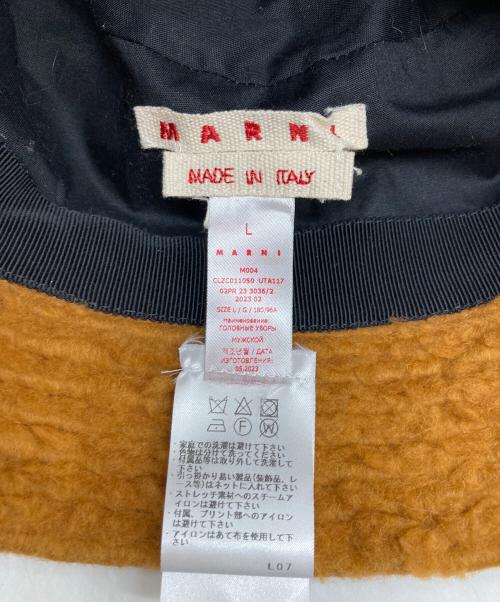 MARNI（マルニ）MARNI (マルニ) ボア バケットハット ブラウン サイズ:Lの古着・服飾アイテム