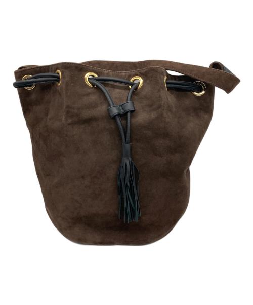 Cinquanta（チンクワンタ）Cinquanta (チンクワンタ) スウェード 巾着バッグ ブラウン サイズ:なしの古着・服飾アイテム