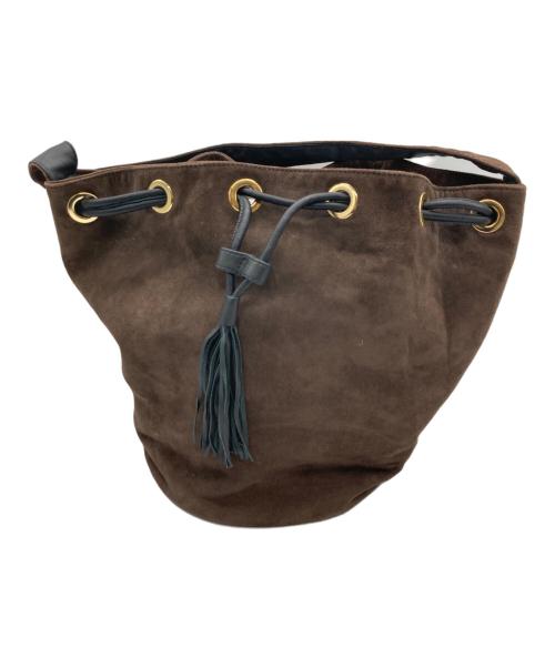 Cinquanta（チンクワンタ）Cinquanta (チンクワンタ) スウェード 巾着バッグ ブラウン サイズ:なしの古着・服飾アイテム