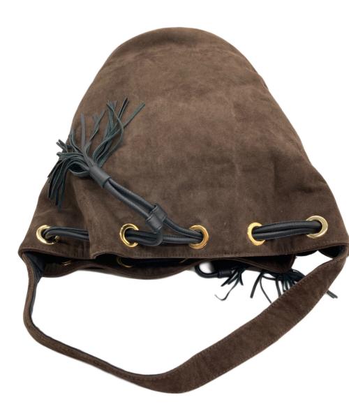 Cinquanta（チンクワンタ）Cinquanta (チンクワンタ) スウェード 巾着バッグ ブラウン サイズ:なしの古着・服飾アイテム