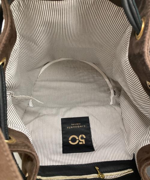 Cinquanta（チンクワンタ）Cinquanta (チンクワンタ) スウェード 巾着バッグ ブラウン サイズ:なしの古着・服飾アイテム