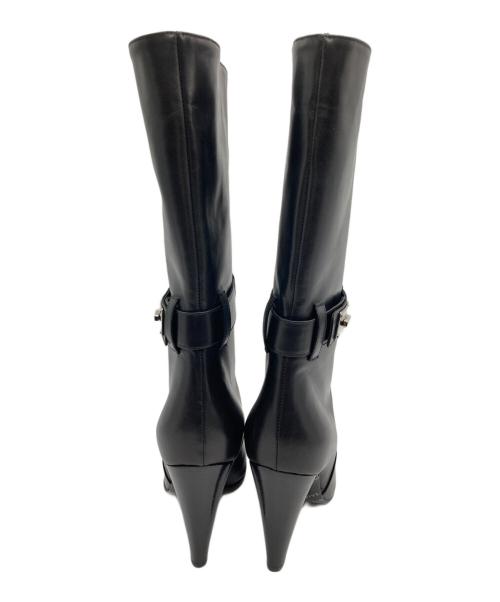 GIVENCHY（ジバンシィ）GIVENCHY (ジバンシィ) ターンロック ヒールブーツ ブラック サイズ:371/2の古着・服飾アイテム