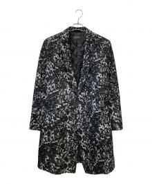 TORNADO MART（トルネードマート）の古着「ウーリーレオパードジャガードチェスターコート」｜グレー