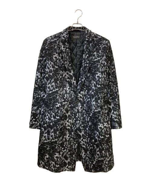TORNADO MART（トルネードマート）TORNADO MART (トルネードマート) ウーリーレオパードジャガードチェスターコート グレー サイズ:Mの古着・服飾アイテム