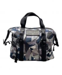 JIMMY CHOO（ジミーチュウ）の古着「バルフォア アンソラシート カモフラージュプリント ナイロン 2WAYバッグ」｜ブラック×グレー