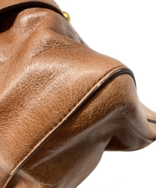 MIU MIU（ミュウミュウ）MIU MIU (ミュウミュウ) VITELLO LUX /ヴィッテロ・リュクス2WAYバッグ ブラウン サイズ:なしの古着・服飾アイテム