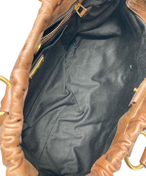 MIU MIU（ミュウミュウ）MIU MIU (ミュウミュウ) VITELLO LUX /ヴィッテロ・リュクス2WAYバッグ ブラウン サイズ:なしの古着・服飾アイテム