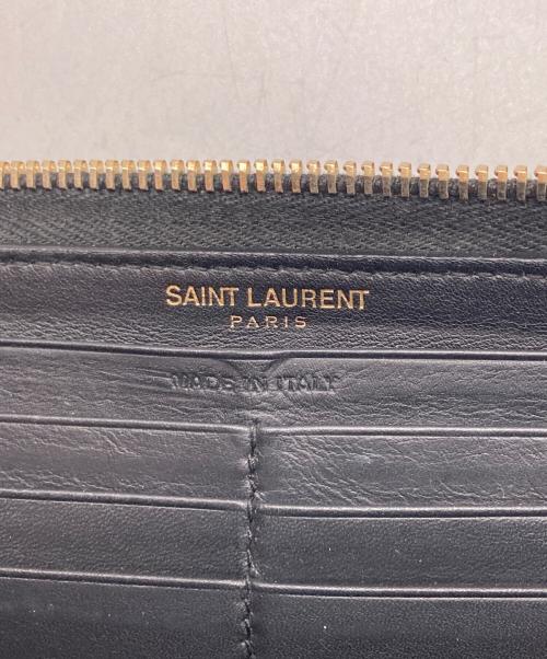 Saint Laurent Paris（サンローランパリ）Saint Laurent Paris (サンローランパリ) Yライン ジップアラウンドウォレット ブラック サイズ:なしの古着・服飾アイテム
