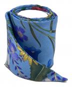 GUCCIグッチ）の古着「フローラプリントシルク ネックボウ」｜ブルー