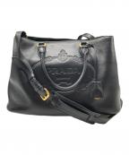 PRADAプラダ）の古着「SAFFIANO SOFT サフィアーノソフト 2WAYトートバッグ」｜ブラック