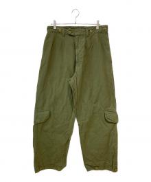 NIGEL CABOURN（ナイジェルケーボン）の古着「リネンコットンカーゴパンツ」｜カーキ
