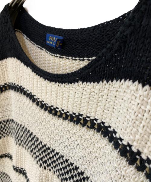 POLO RALPH LAUREN（ポロ・ラルフローレン）POLO RALPH LAUREN (ポロ・ラルフローレン) クロシェニット アイボリー サイズ:Mの古着・服飾アイテム