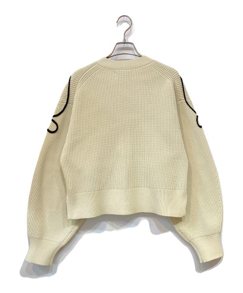 Adam et Rope（アダム エ ロペ）Adam et Rope (アダム エ ロペ) ラインニットカーディガン アイボリー サイズ:FREEの古着・服飾アイテム