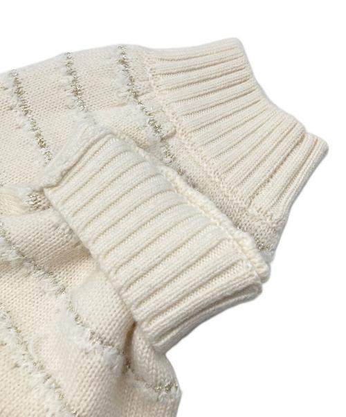 Lily Brown（リリーブラウン）Lily Brown (リリーブラウン) ベロアリボンカーディガン ホワイト サイズ:FREEの古着・服飾アイテム