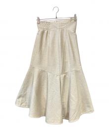 Snidel（スナイデル）の古着「ハイウエストジャガードマーメイドスカート」｜ホワイト