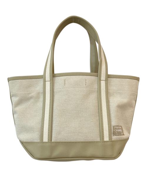 PORTER GIRL（ポーターガール）PORTER GIRL (ポーターガール) BOYFRIEND TOTE BAG(S)/ボーイフレンドトートバッグ アイボリー サイズ:なしの古着・服飾アイテム