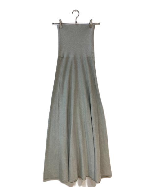 GALERIE VIE（ギャルリーヴィー）GALERIE VIE (ギャルリーヴィー) ストレッチコットンフレアマキシスカート グレー サイズ:Ｆreeの古着・服飾アイテム