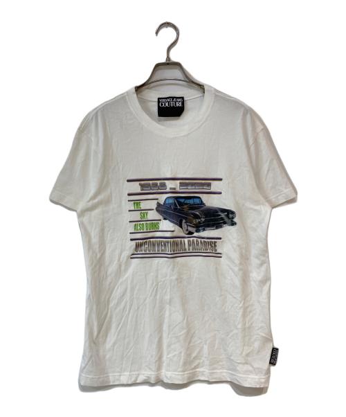 VERSACE JEANS COUTURE（ヴェルサーチ ジーンズクチュール）VERSACE JEANS COUTURE (ヴェルサーチ ジーンズクチュール) プリントTシャツ ホワイト サイズ:Mの古着・服飾アイテム