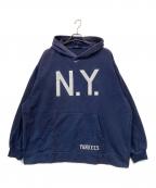 NIKEナイキ）の古着「00s センタースウォッシュ パーカー」｜ネイビー