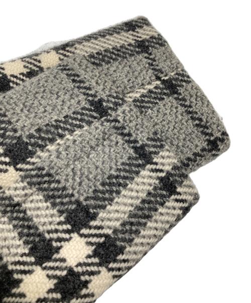 BURBERRY LONDON（バーバリーロンドン）BURBERRY LONDON (バーバリーロンドン) ノヴァチェック ウールステンカラーコート グレー サイズ:38の古着・服飾アイテム
