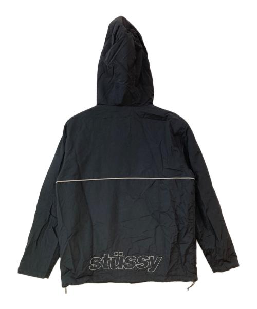 stussy（ステューシー）stussy (ステューシー) リフレクトハーフジッププルオーバー ブラック サイズ:Mの古着・服飾アイテム