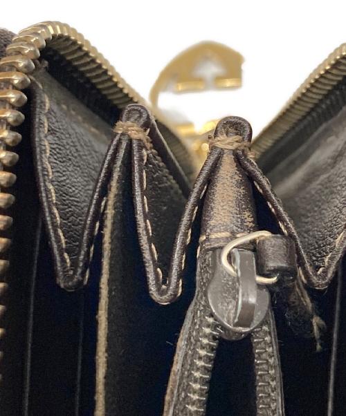 GUCCI（グッチ）GUCCI (グッチ) GGキャンバス ラウンドファスナー長財布 ブラウン サイズ:なしの古着・服飾アイテム