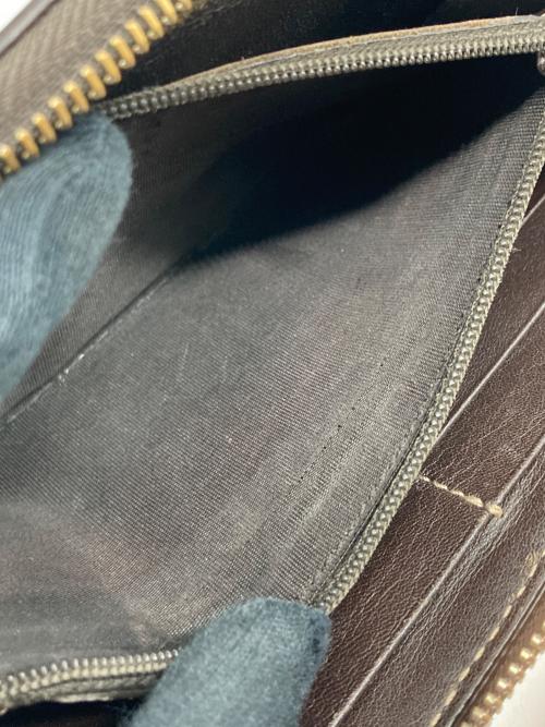 GUCCI（グッチ）GUCCI (グッチ) GGキャンバス ラウンドファスナー長財布 ブラウン サイズ:なしの古着・服飾アイテム