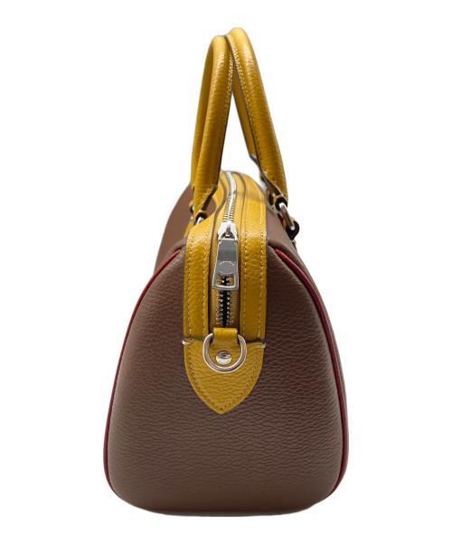 COACH（コーチ）COACH (コーチ) ローアン サッチェル バッグ・カラーブロック イエロー×ブラウン サイズ:なしの古着・服飾アイテム