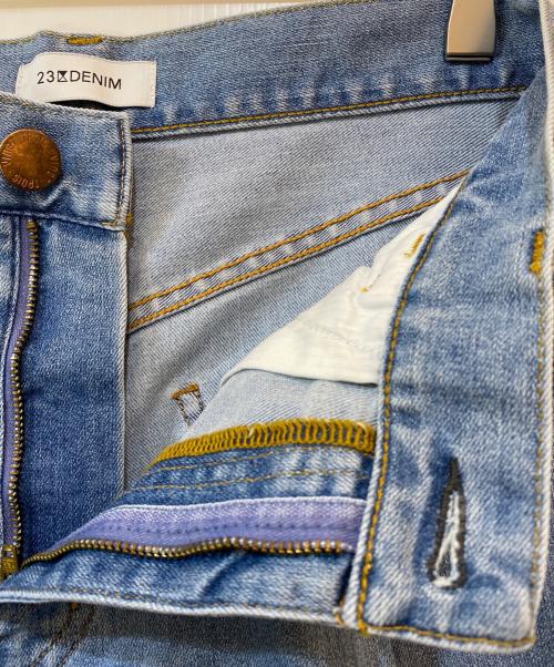 23区（ニジュウサンク）23区 (ニジュウサンク) サマー タック ワイド パンツ インディゴ サイズ:38の古着・服飾アイテム