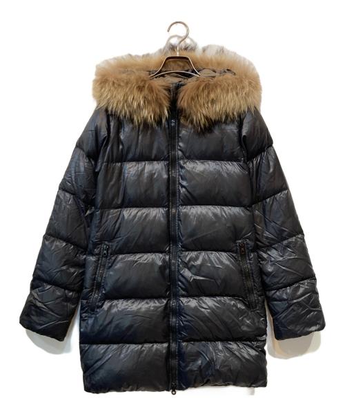 DUVETICA（デュベティカ）DUVETICA (デュベティカ) ファー付ダウンコート ネイビー サイズ:40の古着・服飾アイテム