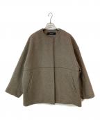 JOURNAL STANDARDジャーナルスタンダード）の古着「スーパー140ビーバーノーカラーショートコート」｜ブラウン