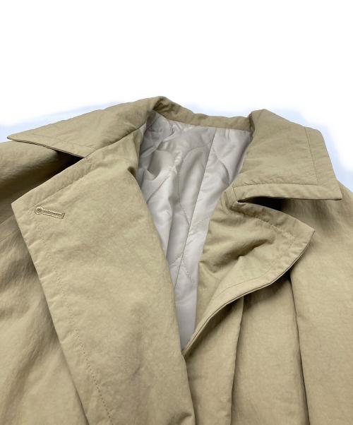 L'EQUIPE（レキップ）L'EQUIPE (レキップ) ナイロンタッサーステンカラーコート ベージュ サイズ:38の古着・服飾アイテム